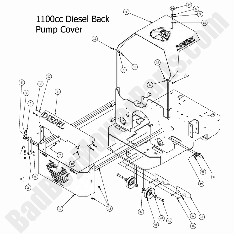 2017 Diesel - 1100cc - Back Pump Cover